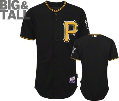 Big and Tall Pittsburgh Pirates Black Jersey Alternate Black Pittsburgh Pirates Big and Tall MLB Jersey
