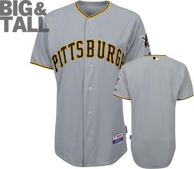 Big and Tall Pittsburgh Pirates Road Gray Jersey