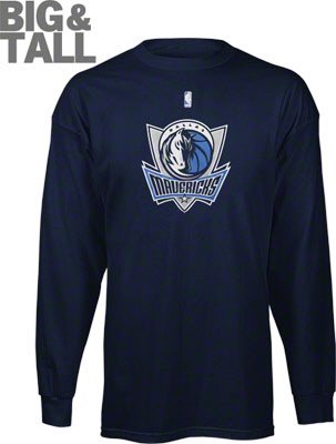 Big and Tall Dallas Mavericks Long Sleeve Logo Shirt