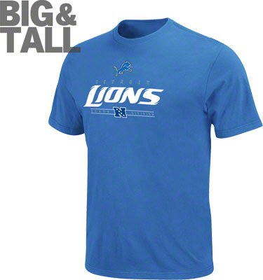 Detroit Lions Big and Tall Cotton T-Shirt