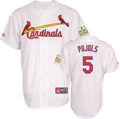 Albert Pujols Big Tall Cardinals Jersey, World Series Patch