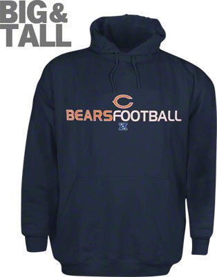 Chicago Bears Big and Tall Sweatshirt, chicago bears big and tall jacket, chicago bears 4x hoodie, chicago bears xlt tall jackets