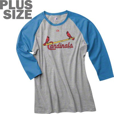 Plus Size St. Louis Cardinals Women's 3/4 Sleeve Shirt