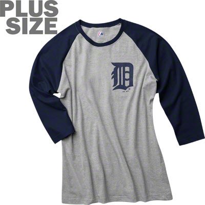 Women's Plus Size Detroit Tigers Raglan Shirt