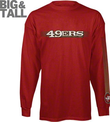 Big and Tall 49ers Long Sleeve Shirt