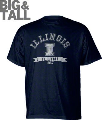 Big and Tall Illini Tee big and tall Illinois Fighting Illini 3x, 4x, 5x, 6x t-shirt