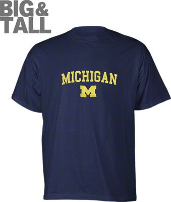 Big and Tall Michigan Wolverines Logo T-Shirt