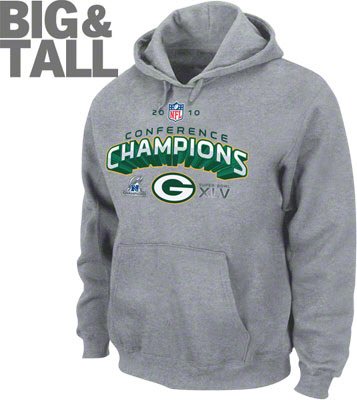 Big and tall Green Bay Packers Super Bowl Sweatshirt