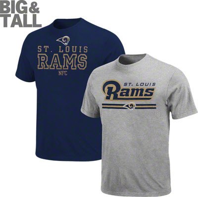 Big and Tall St. Louis Rams Dual Pack T-Shirt