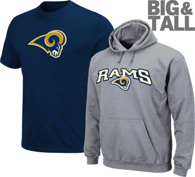 Big and Tall St. Louis Rams Sweatshirt and Tee Combo Pack