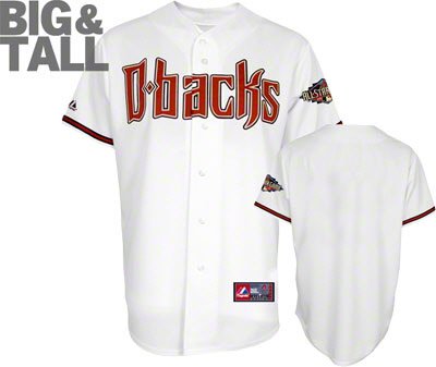 Big and Tall Arizona Diamondbacks Home White Jersey