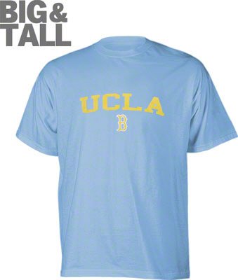 Big and Tall UCLA Blue Distressed T-Shirt