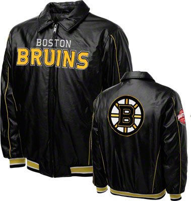 Boston Bruins Big and Tall Leather Jacket