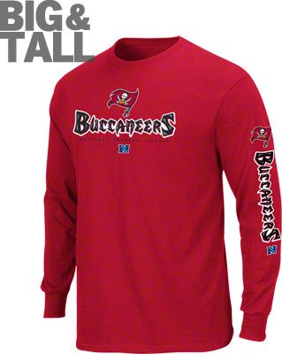 Tampa Bay Buccaneers Big and Tall Long Sleeve Shirt