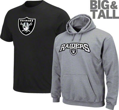 big and tall raiders gear