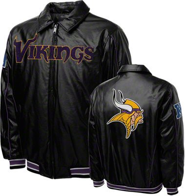 Minnesota Vikings Big and Tall Leather Jacket