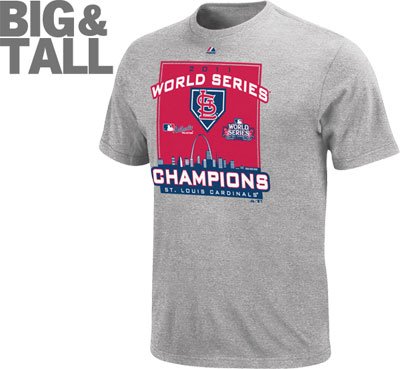 Big and Tall Cardinals World Series Champions T-Shirt