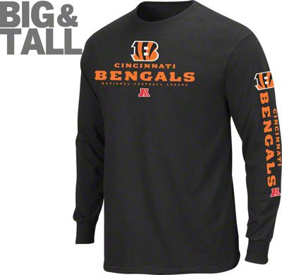 Big and Tall Cincinnati Bengals Long Sleeve Shirt