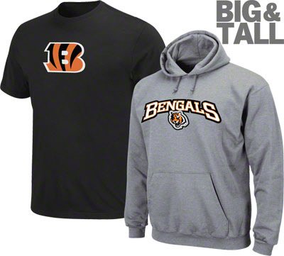 Cincinnati Bengals Big and Tall Sweatshirt Hoodie, T-Shirt Pack