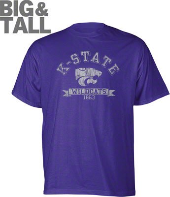 Big and tall Kansas St. Wildcats Purple T-Shirt, KSU apparel