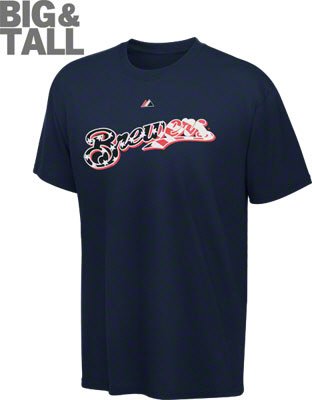 Milwaukee Brewers Big and Tall Patriotic T-Shirt