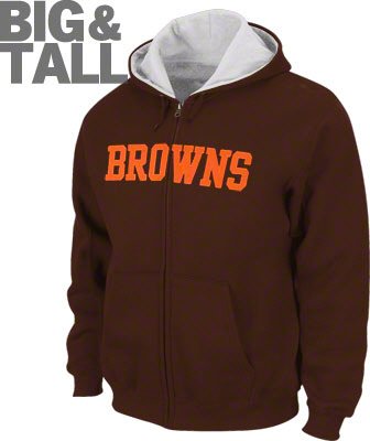 Cleveland Browns Big and Tall Zip Front Sweatshirt