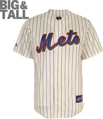 New York Mets Big and Tall Jersey, Size 3X, 4X, 5X