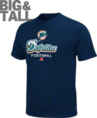 Miami Dolphins Big and Tall Logo T-Shirt