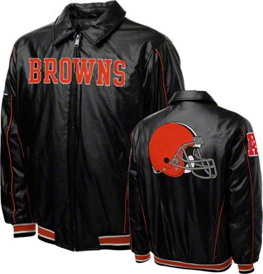 Big and Tall Cleveland Browns Leather Jacket