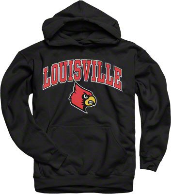 Louisville Cardinals Big and Tall Sweatshirt Hoodie, Black