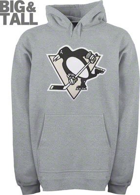 Big and Tall Pittsburgh Penguins Gray Hoodie Sweatshirt