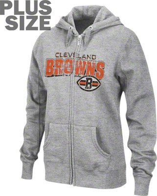 Women's Plus Size Cleveland Browns Zip Front Hoodie Sweatshirt