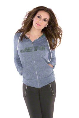 Plus Size NY Jets Zip Front Hoodie Sweatshirt