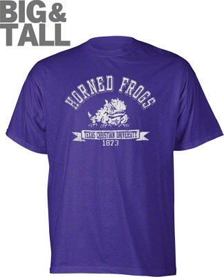 TCU Horned Frogs Big and Tall Distressed T-Shirt