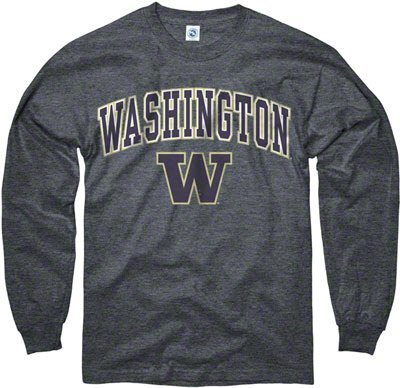Washington Huskies Gray Long Sleeve Shirt