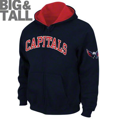 Big and Tall Washington Capitals Sweatshirt Hoodie Jacket