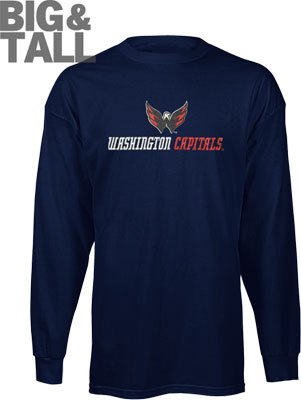 Washington Capitals Big and Tall Blue Long Sleeve Shirt