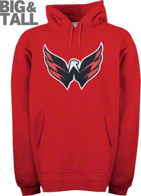 Big and Tall Washington Capitals Red Sweatshirt Hoodie