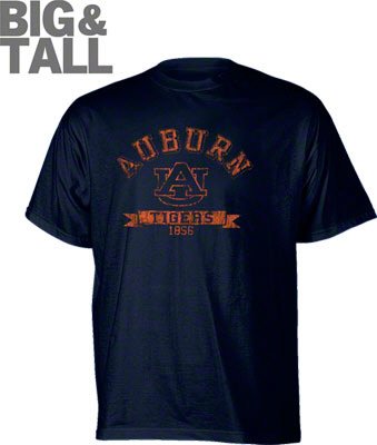 Big and Tall Auburn Tigers Distressed T-Shirt