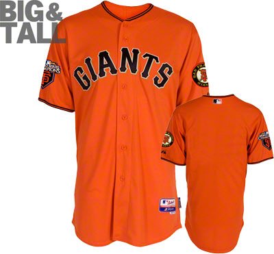 Big and Tall Orange San Francisco Giants Jersey