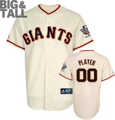 Big and Tall Customized San Francisco Giants Jersey