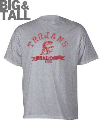 Big and Tall Gray Logo USC Trojans T-Shirt