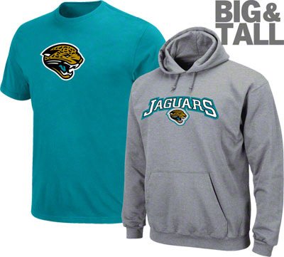 Big and Tall Jacksonville Jaguars Sweatshirt and T-Shirt Combo Pack