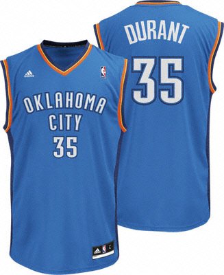 Kevin Durant Big and Tall Oklahoma City Thunder 3X, 4X Jersey