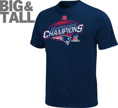 Big and Tall New England Patriots AFC Champions T-Shirt