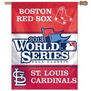 2013 red sox world series banner, 2013 red sox world series wall hanging, 2013 cardinals world series banner