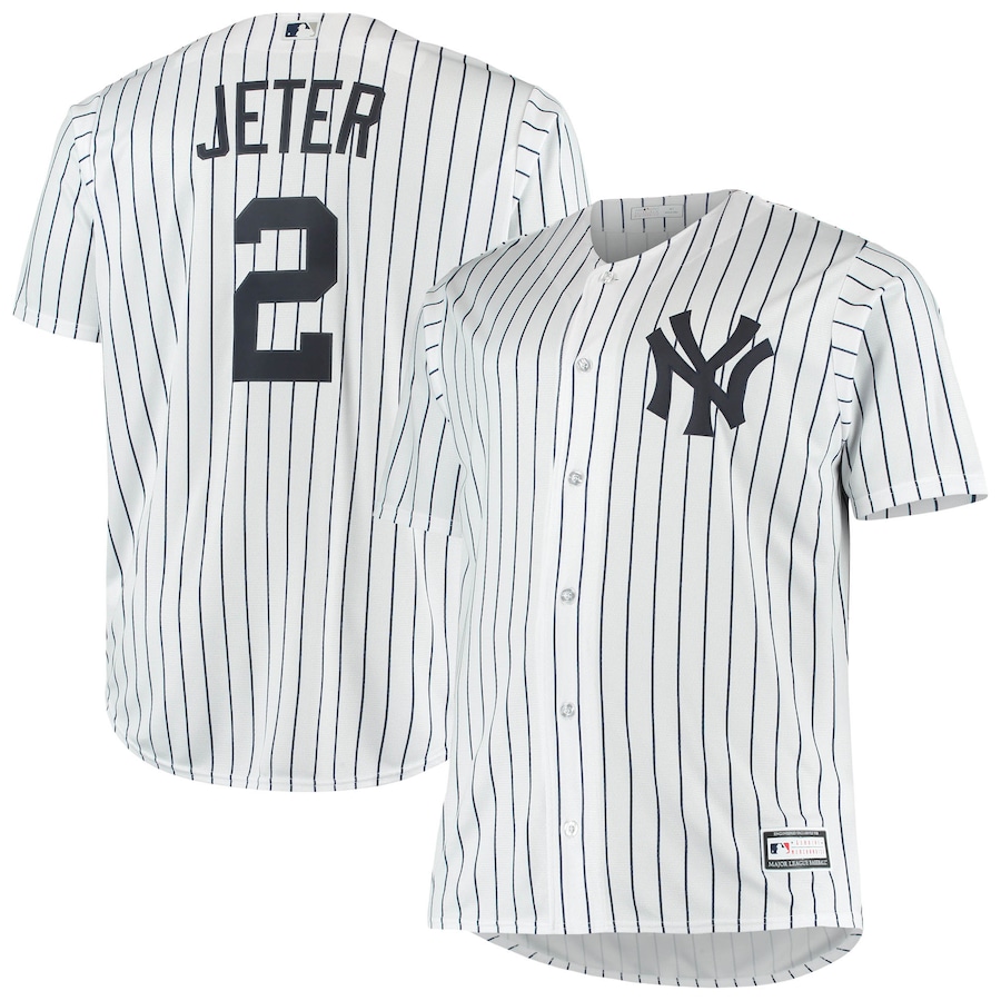 Derek Jeter Jersey - S-2X Big and Tall 3X 4X 5X 6X XLT 2XLT 3XLT 4XLT 5XLT