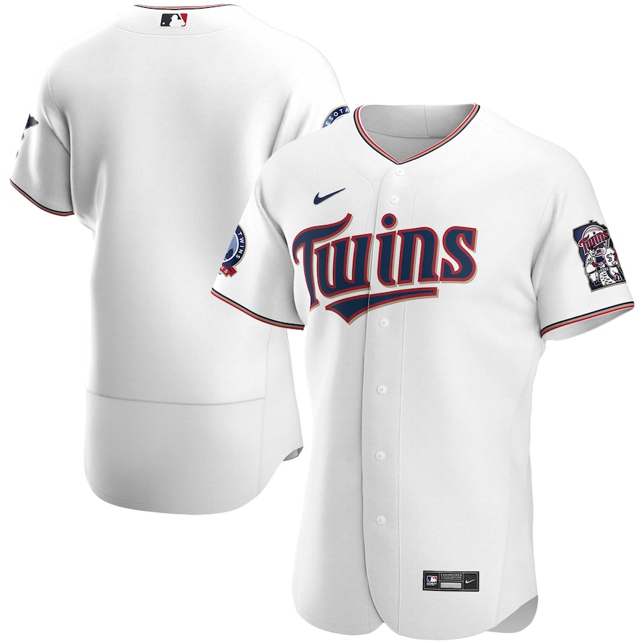 Minnesota Twins Jersey - White with 60th Anniversary Patch