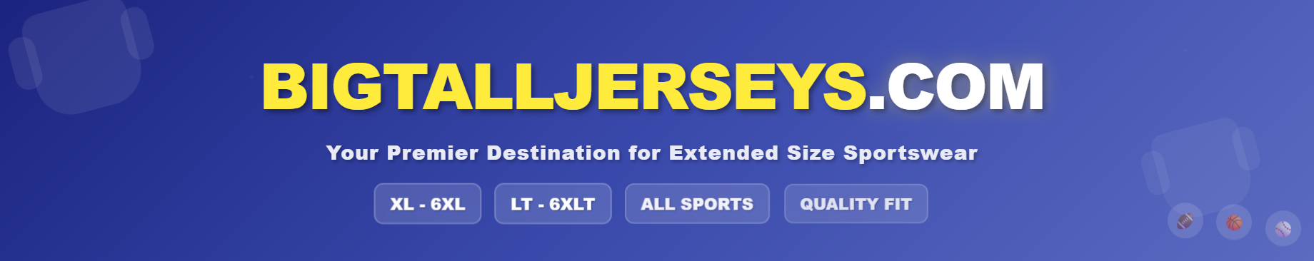 Big and Tall Jerseys and Apparel