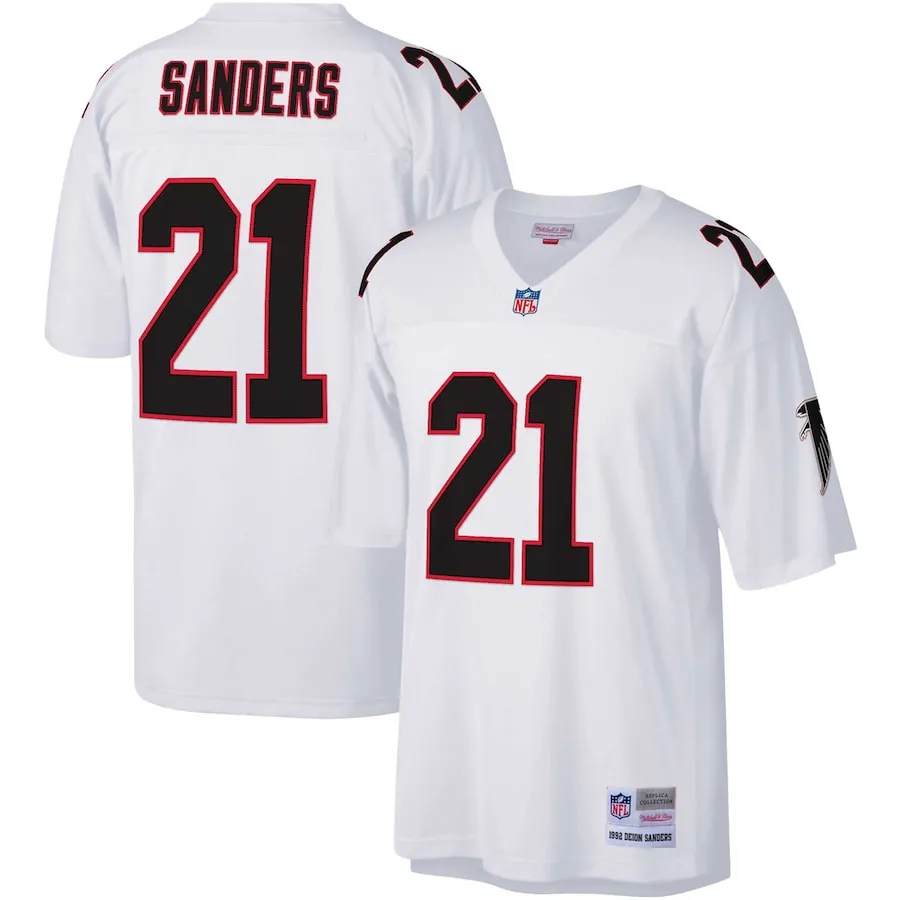 Atlanta Falcons Jersey by Mitchell and Ness. Big and Tall Sizes available.